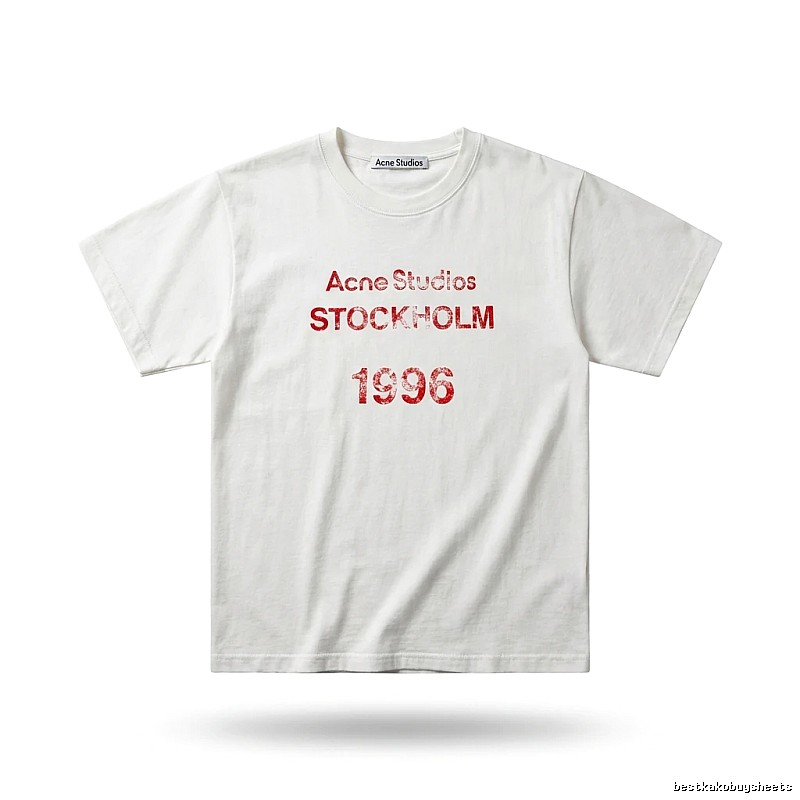 Acne Studios minimalist style white T-shirt