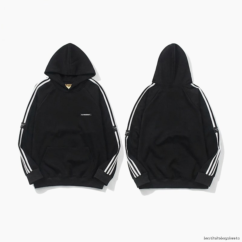 Adidas classic three - stripe black sweatshirt