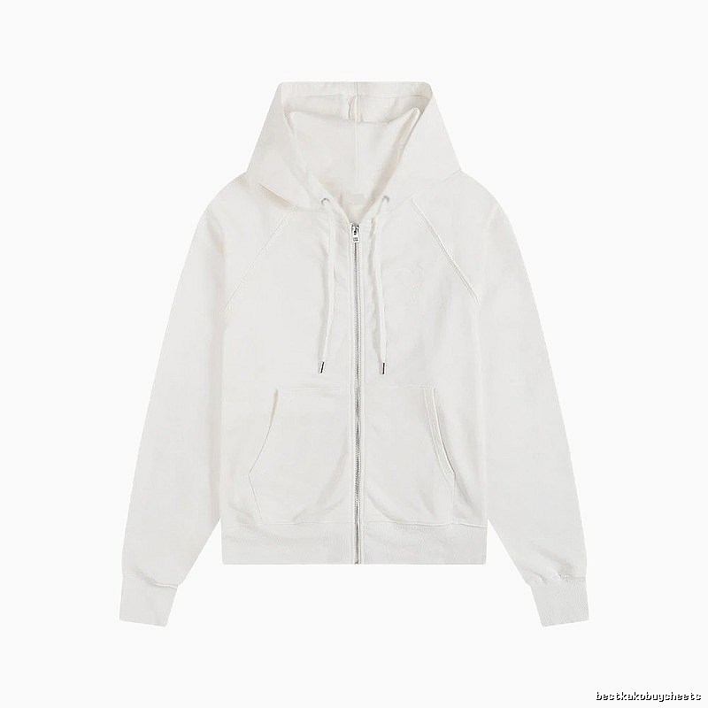 AMI simple style white hoodie