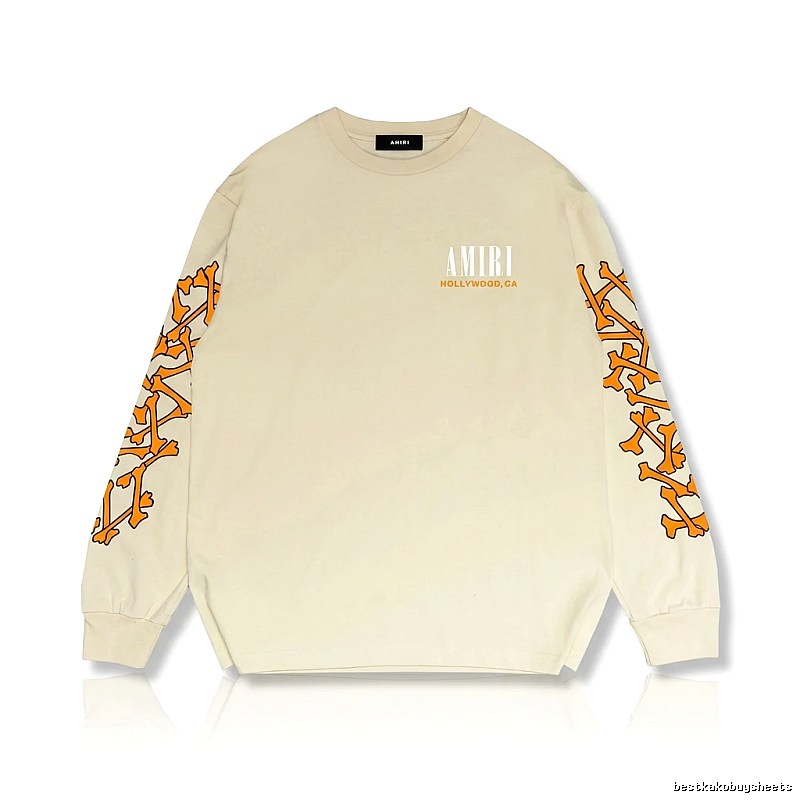 AMIRI Bone Pattern Trendy Cool Beige Sweatshirt