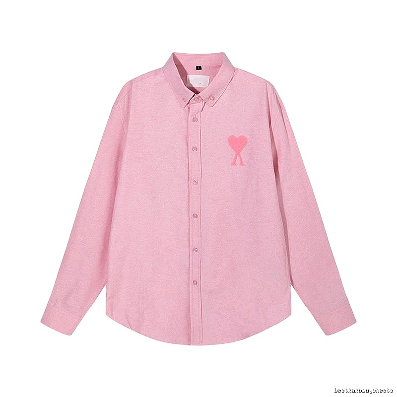 AMI's Love Minimalist Style Pink Shirt