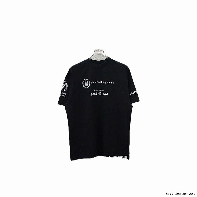 Balenciaga letter-style black T-shirt