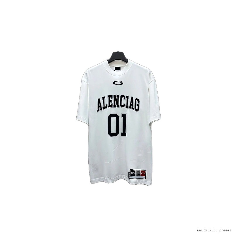 Balenciaga letter-style white T-shirt