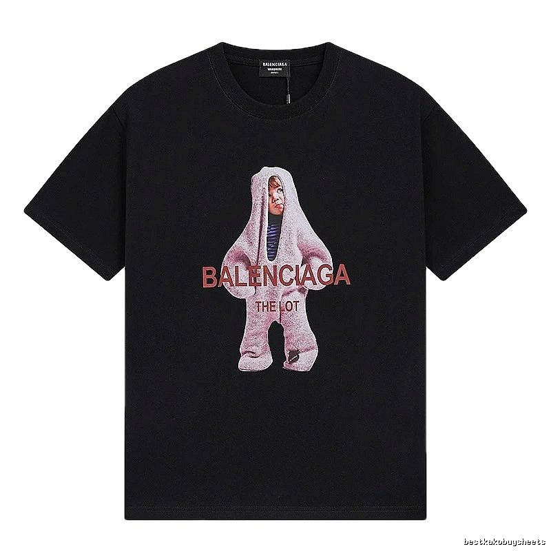 Balenciaga's childlike black T-shirt.