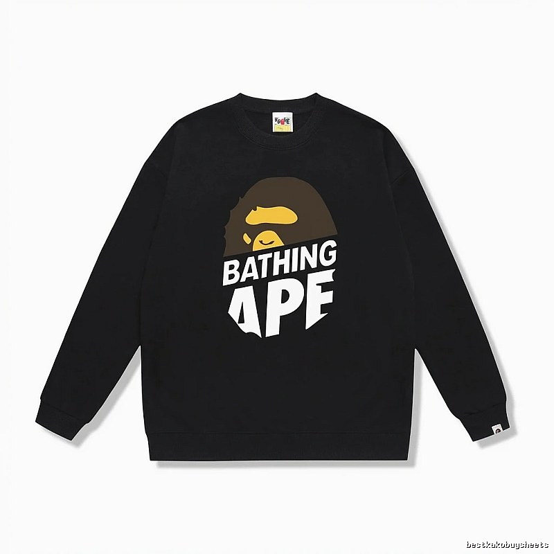 Bape Ape Head Trendy Cool Black Sweatshirt
