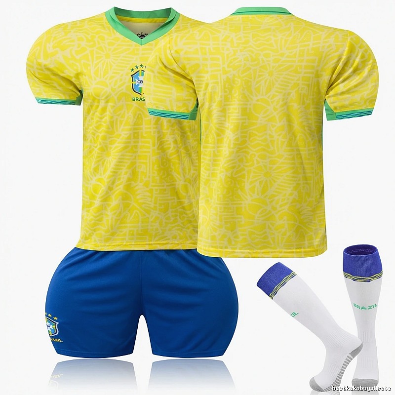 Brazilian retro yellow and blue jersey