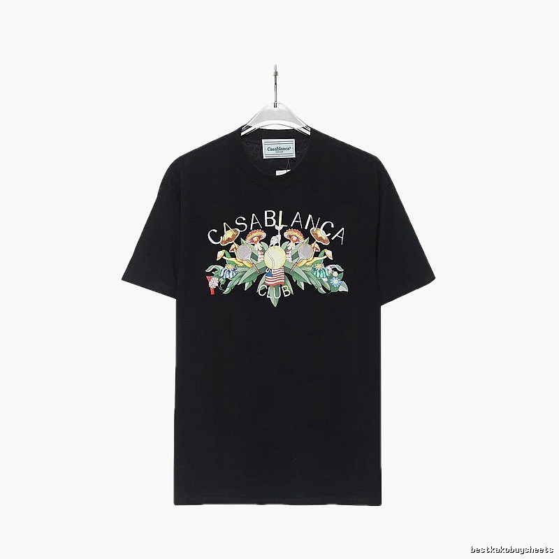 Casablanca - printed casual black T - shirt