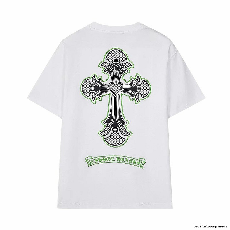 Chrome Hearts Cross Print Street Style White T-Shirt