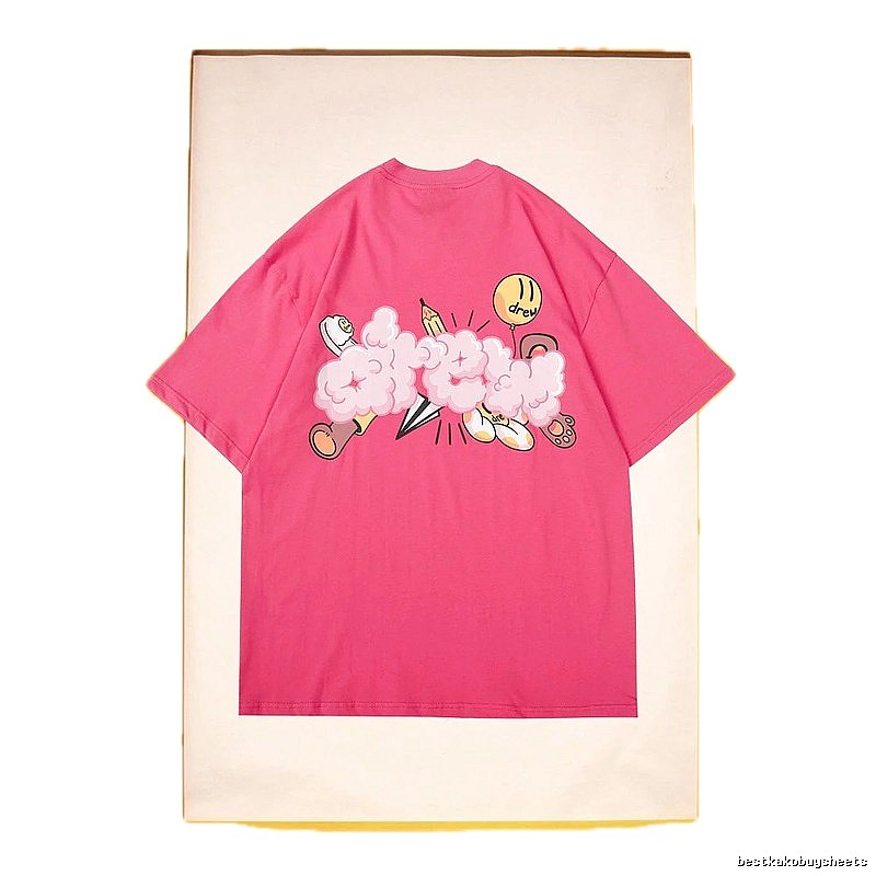 DREW Cloud Print Street Style Pink T-Shirt