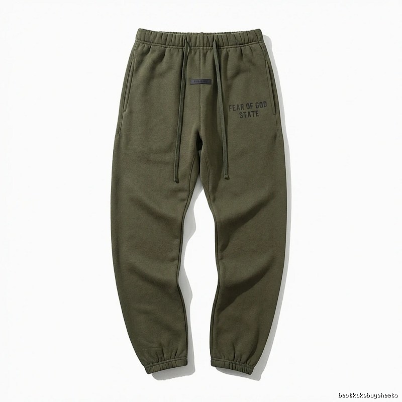 ESSENTIALS casual style olive green sweatpants