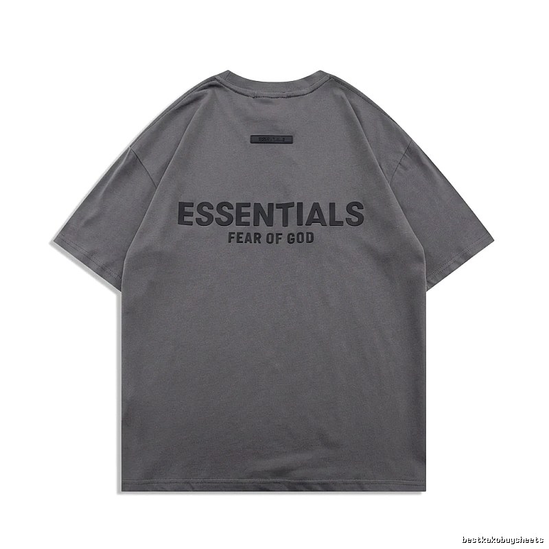 ESSENTIALS Simple Grey Short-sleeve Shirt
