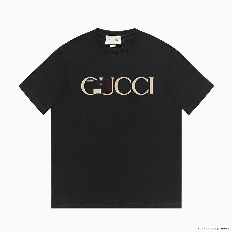 Gucci Classic Print Vintage Style Black T-Shirt