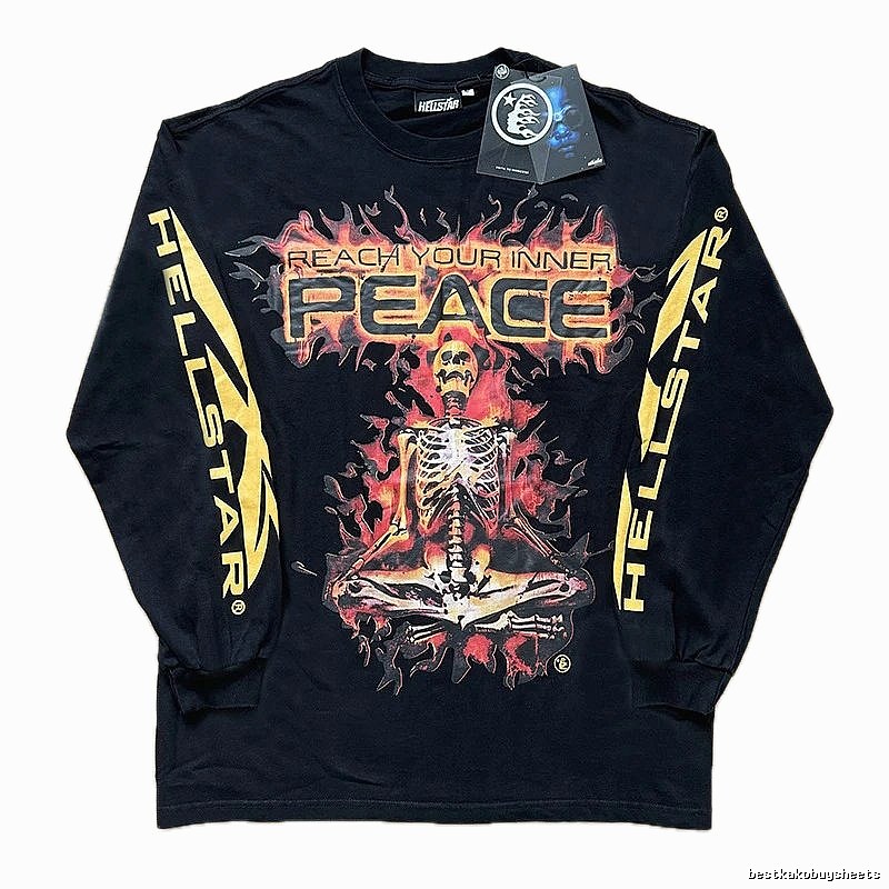 Hellstar Flame Skull Style Black T-shirt