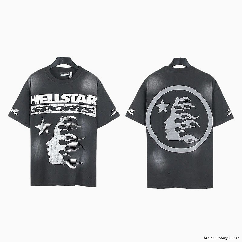 Hellstar Sporty Street Style Black Short Sleeve T-Shirt
