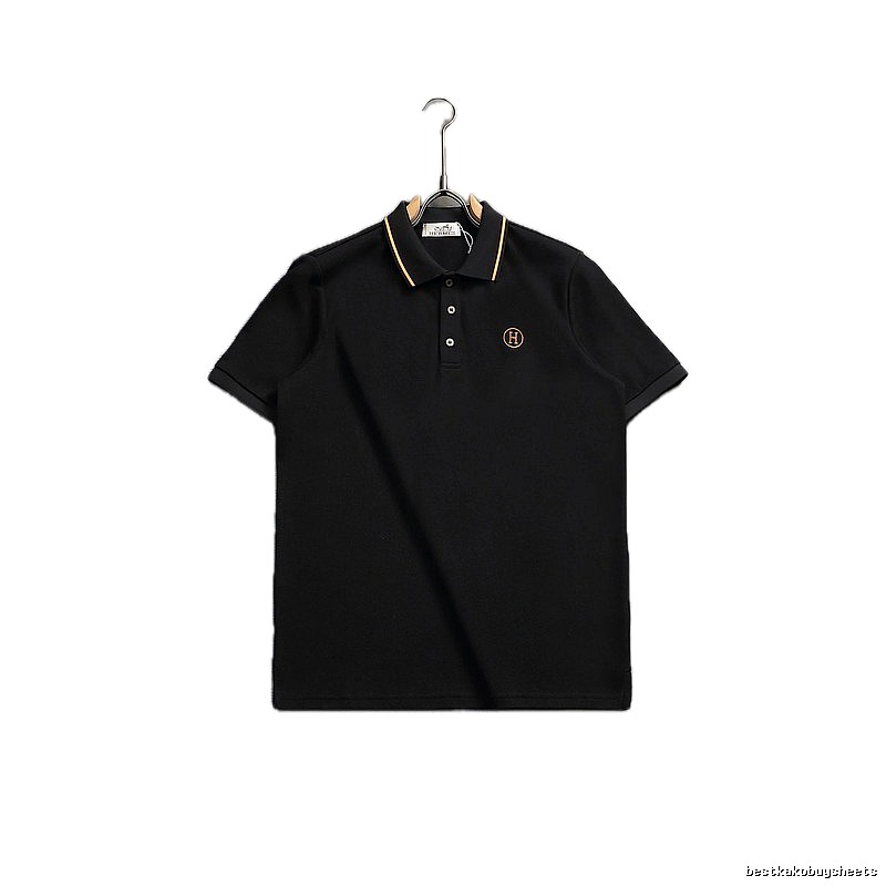 Hermès Classic Wind Black Polo Shirt