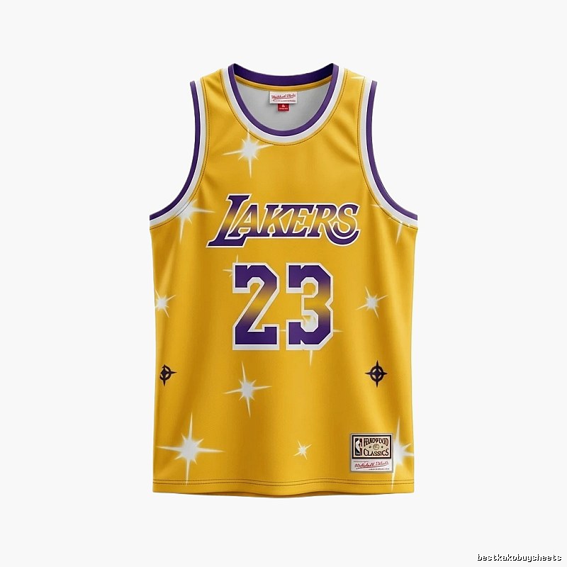 LBJ Lakers retro - style yellow jersey
