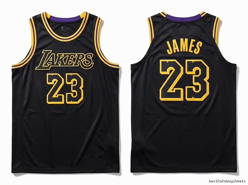 LBJ's No. 23 black jersey of the Lakers.