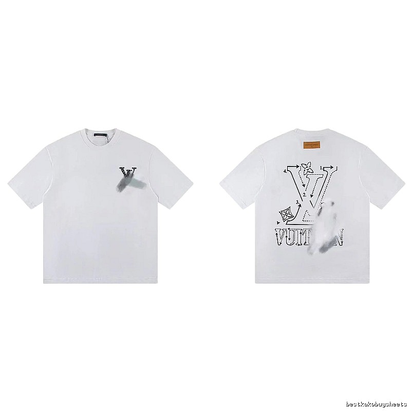 Louis Vuitton LV Printed Trendy Style White T-Shirt