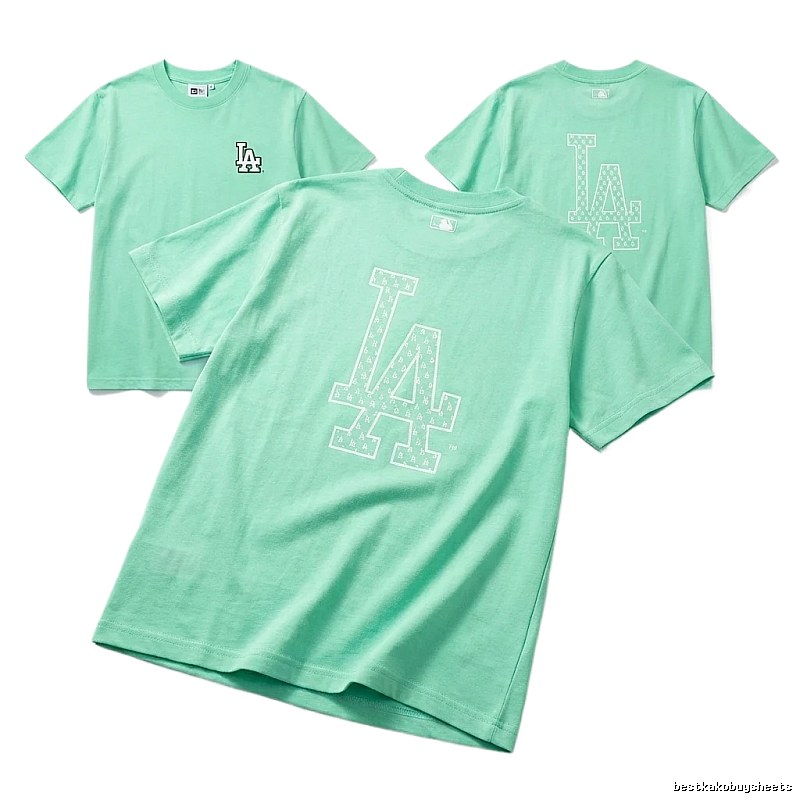 MLB LA series fresh style green T-shirt