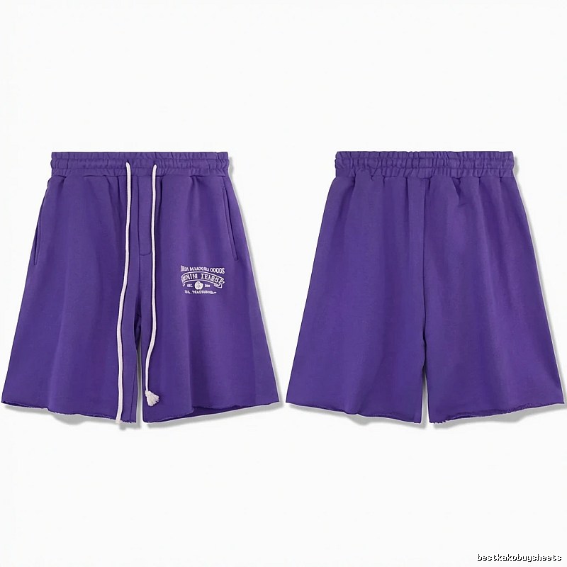 Purple trendy brand shorts of DENIM TEARS