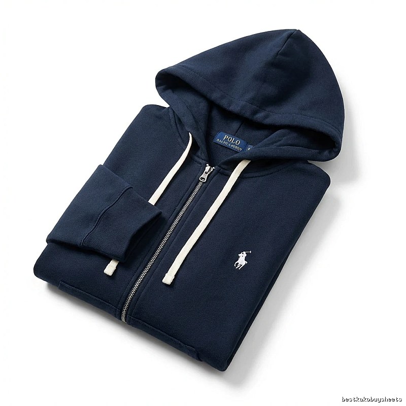 Ralph Lauren Polo series simple style navy blue hoodie