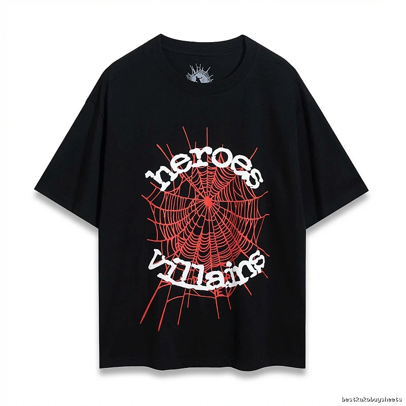 Sp5der Spider Web Style Black T-shirt