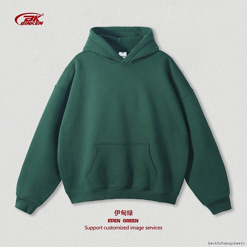 Statement Pullover hoodie Navy Blank Kangaroo for Easy Pairing