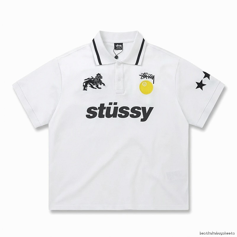 Stussy printed casual white shirt