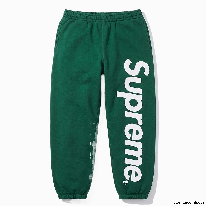 Supreme Basic Style Casual Dark Green Sweatpants