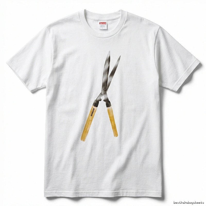 Supreme Scissors Print White T-shirt