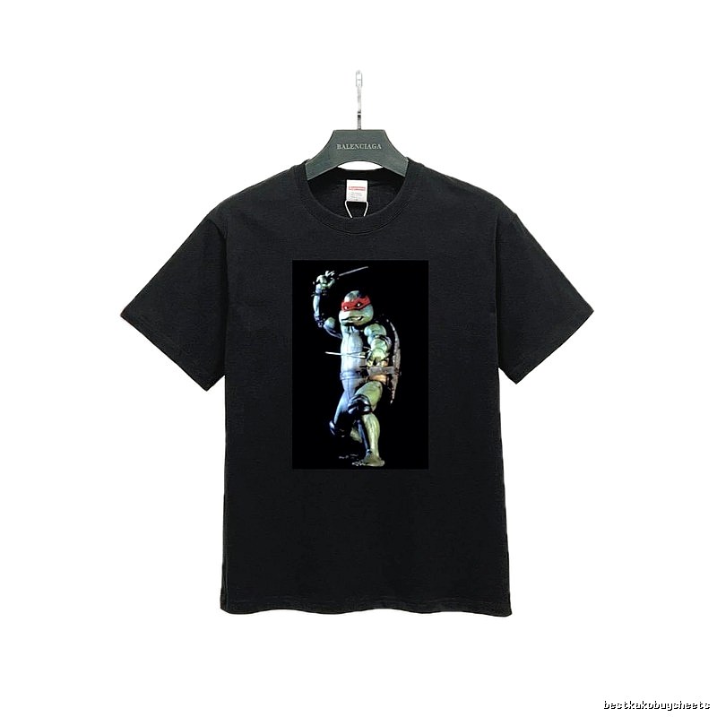 Supreme x Ninja Turtles Co-branded Street Style Black T-Shirt