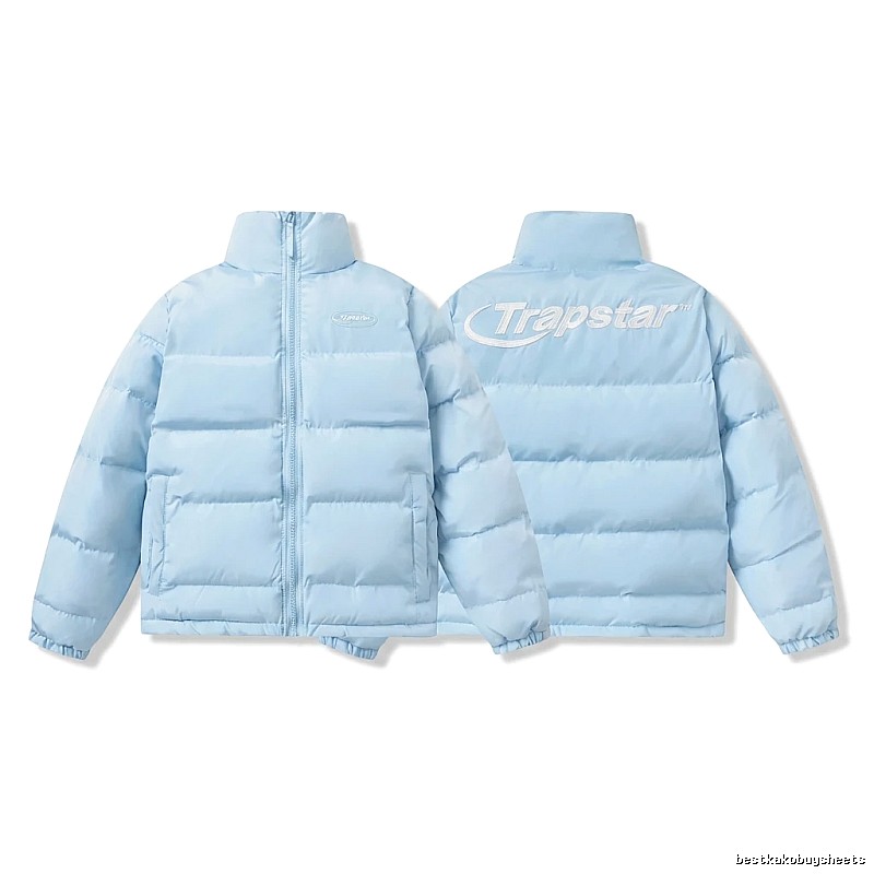 Trapstar trendy and cool style light blue down jacket
