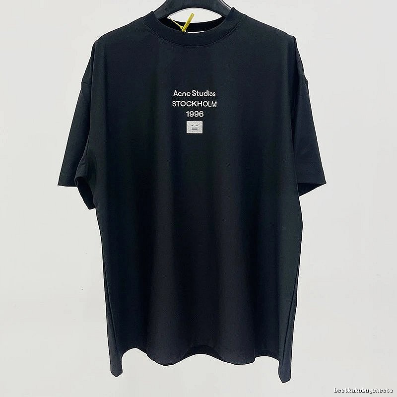 Acne Studios 2090-80 Black Style Ac908066 Stockholm Logo T-Shirt Airport Outfit