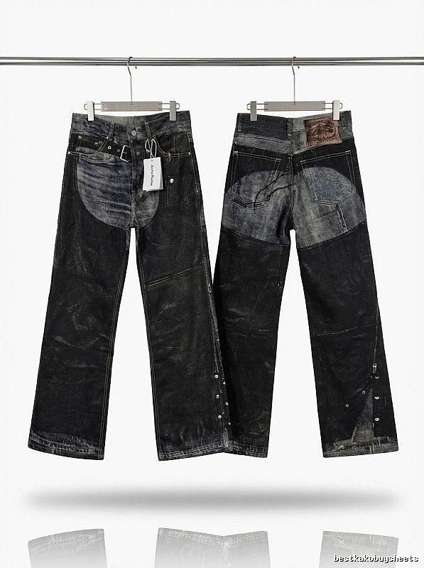 Acne Studios retro - style patchwork jeans