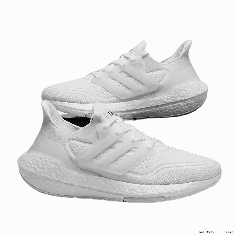 Adidas minimalist style white running shoes