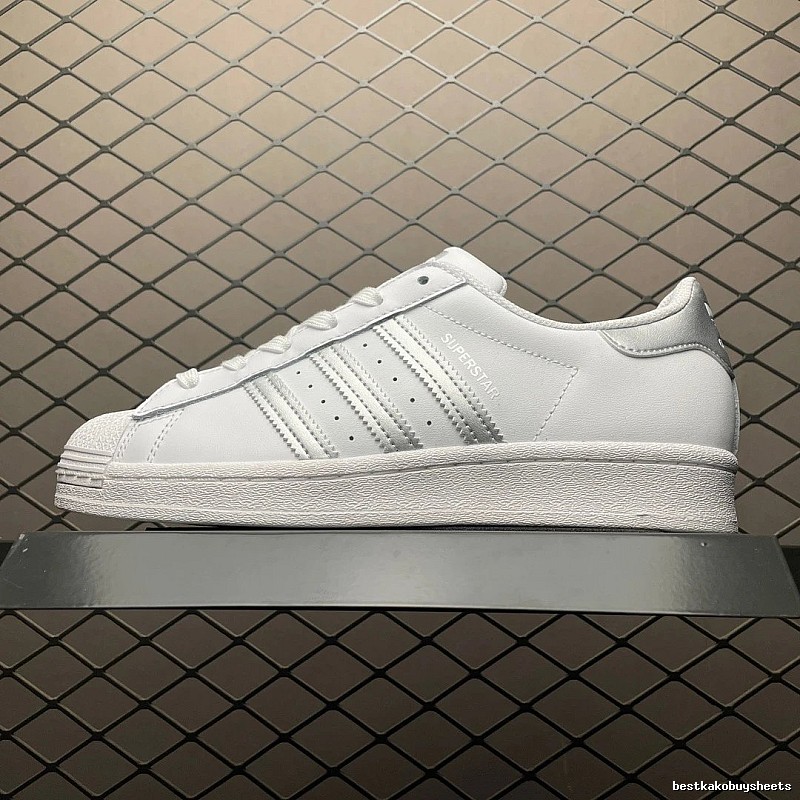 Adidas Shell-Toe Sneakers in White with Padded Heel Tab