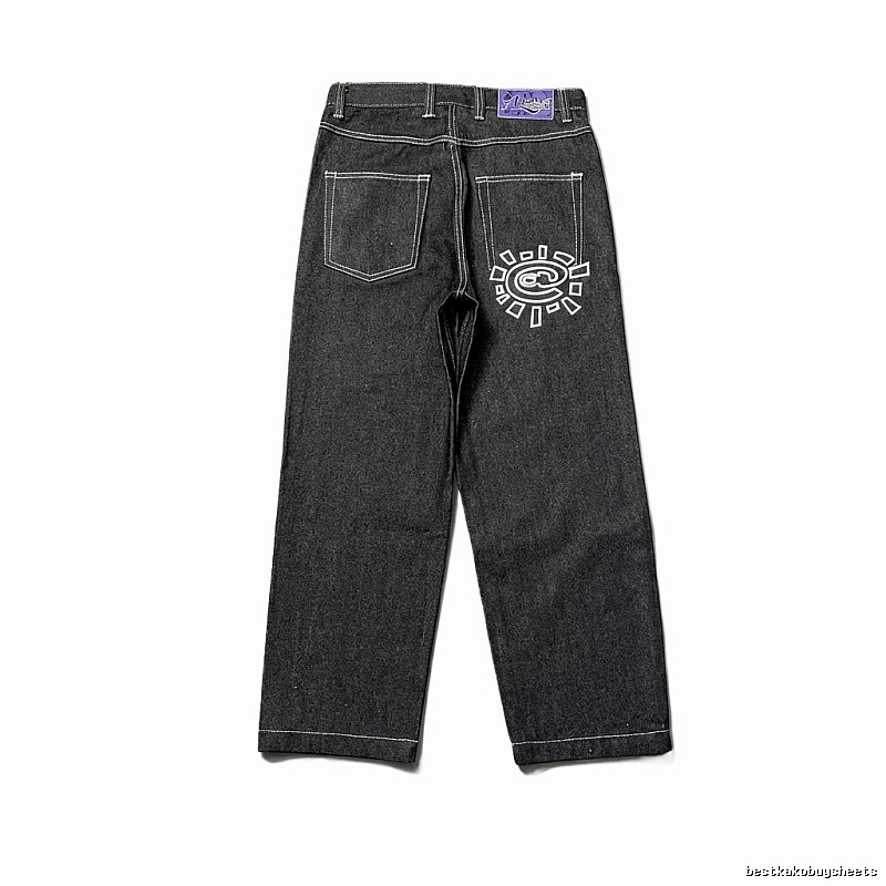 ADWYSD Sunflower Retro Style Black Pants