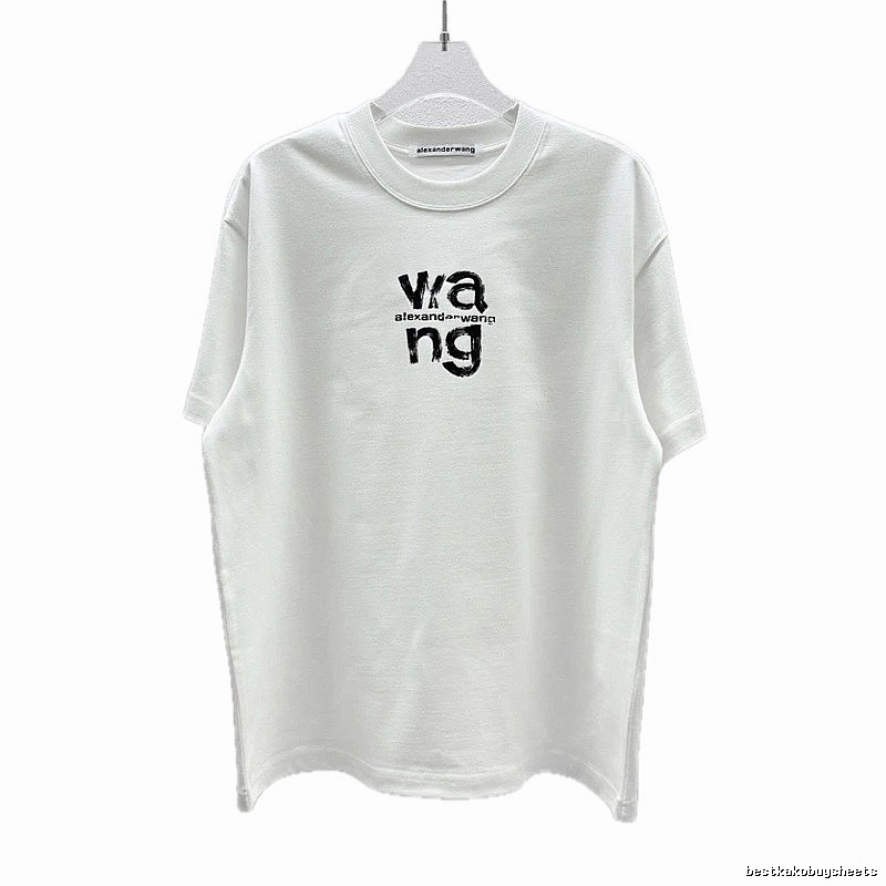 Alexander Wang Letter Print Streetwear White T-Shirt