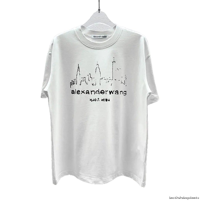 Alexander Wang Skyline Street Style White T-Shirt