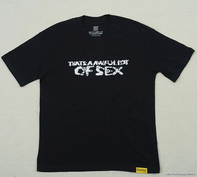 ALOCS Letter Printed Street Style Black T-Shirt