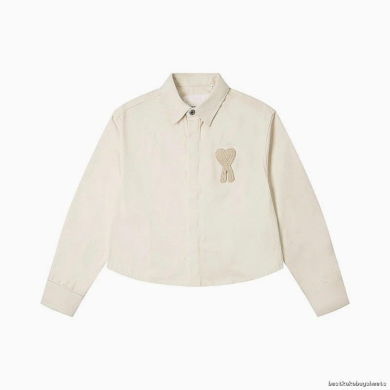 AMI embroidered love style white shirt