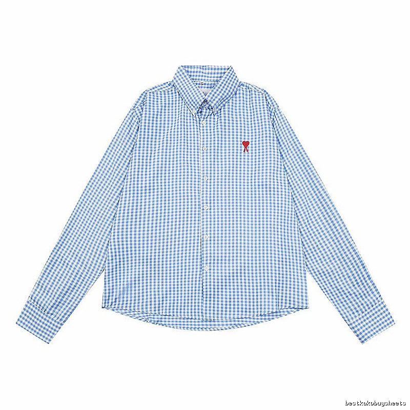 AMI Love Blue Checkered Shirt