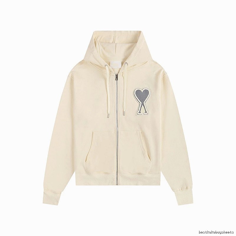 AMI Love Embroidered Cream Sweatshirt