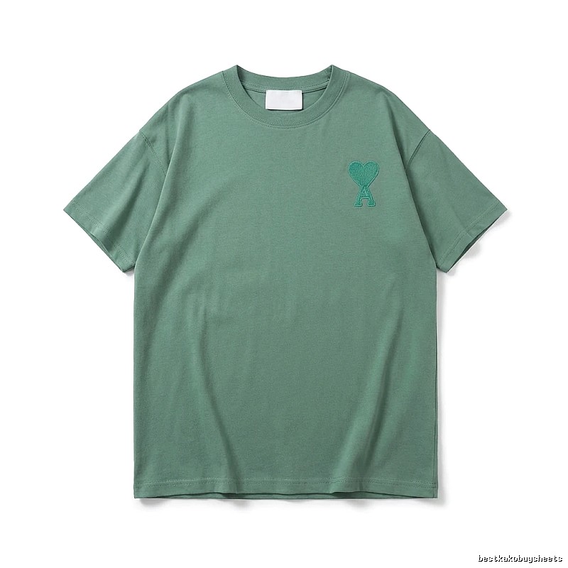 AMI Love Embroidery Minimalist Style T-shirt