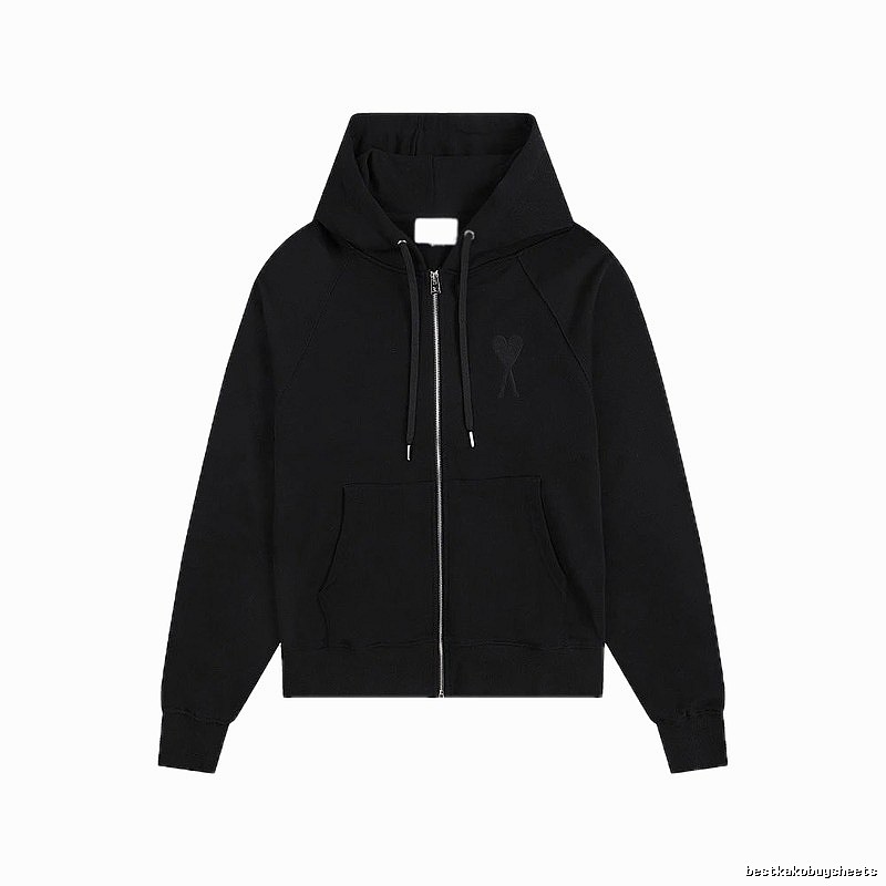 AMI Love Simple Style Black Hoodie