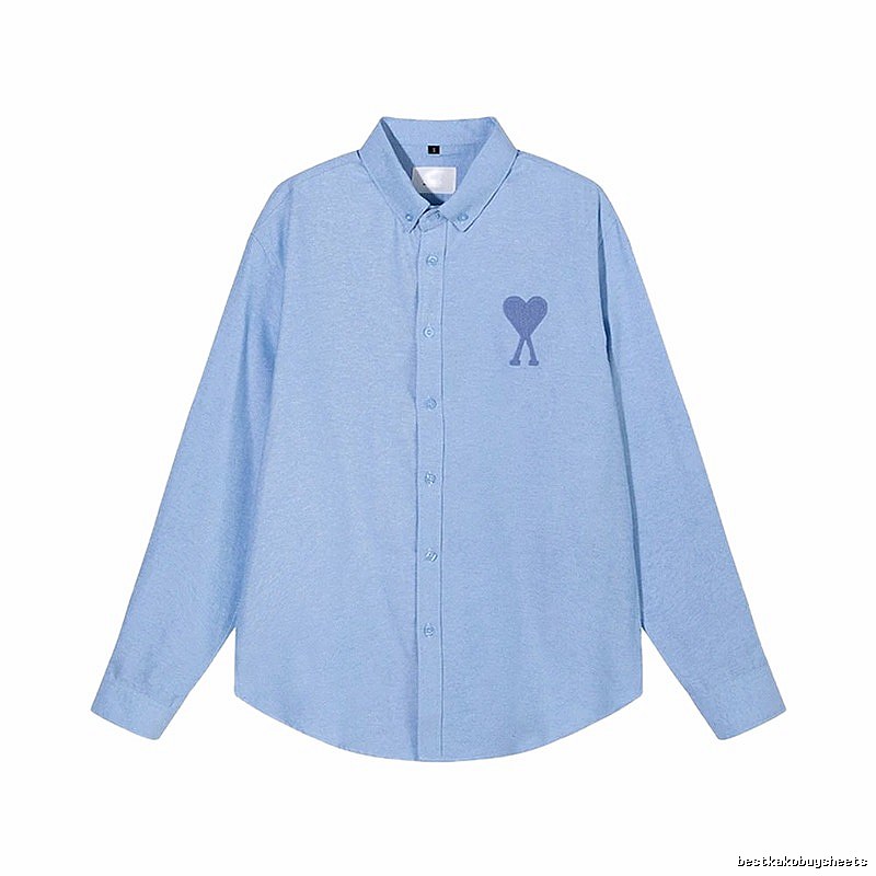 AMI Love Simple Style Blue Shirt