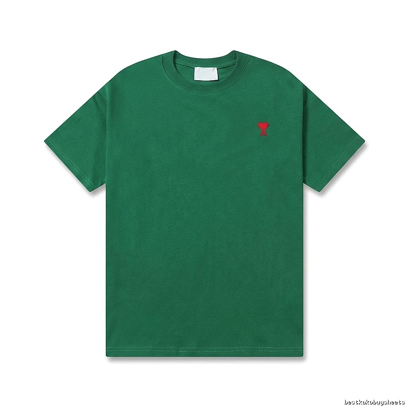 AMI minimalist style green T-shirt