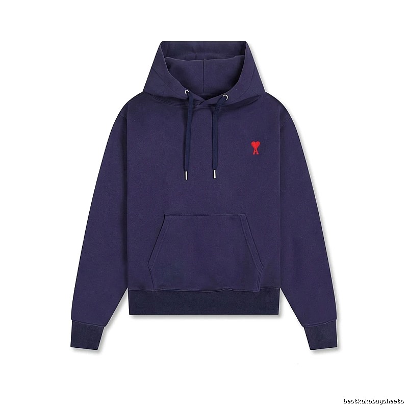 AMI Minimalist Style Navy Blue Sweatshirt