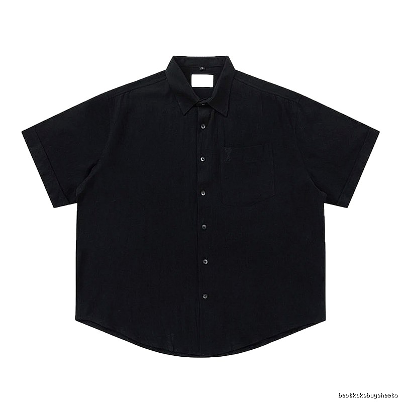 AMI series short-sleeved shirts in black