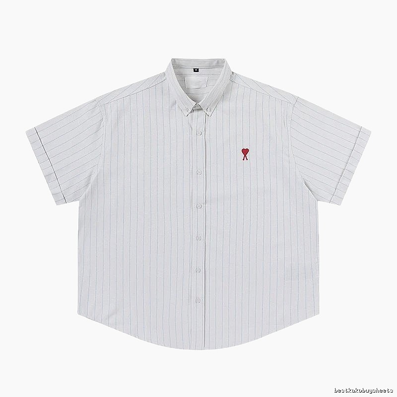 AMI Stripe Simple White Shirt